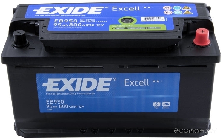 Автомобильный аккумулятор Exide Excell 12V/95Ah EB950