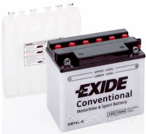 Мотоциклетный аккумулятор Exide CONVENTIONAL EB16L-B