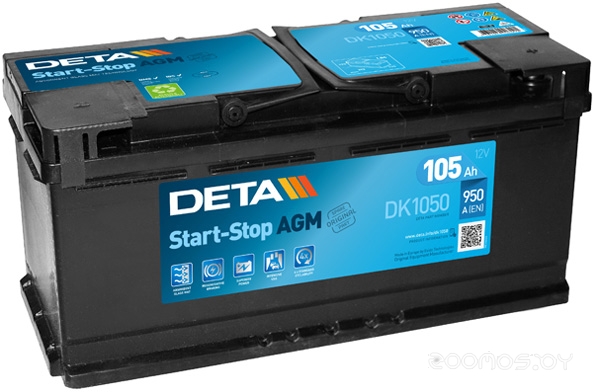 Автомобильный аккумулятор DETA Start-Stop AGM DK1050 (105 А·ч)