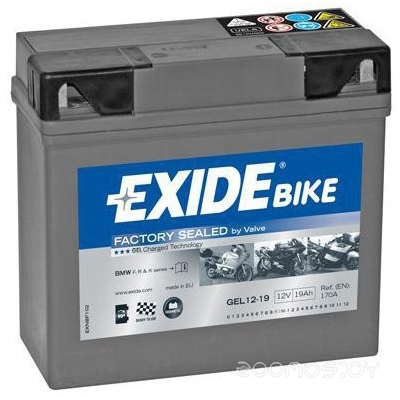 Мотоциклетный аккумулятор Exide GEL12-19 (19 А/ч)