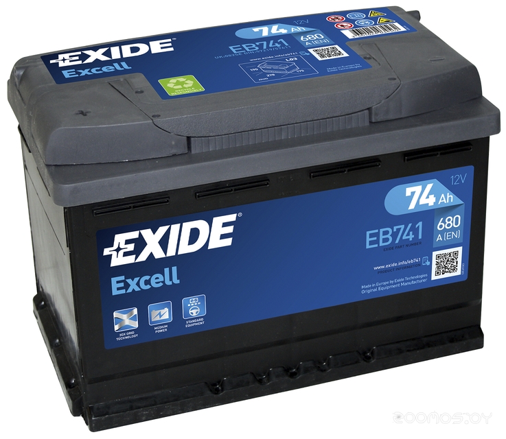 Автомобильный аккумулятор Exide Excell EB741 (74 А/ч)