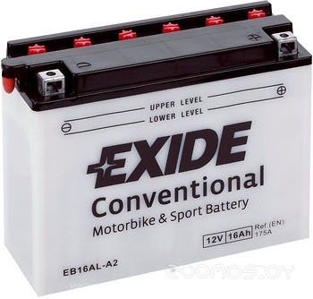Мотоциклетный аккумулятор Exide CONVENTIONAL EB16AL-A2 (16 А/ч)