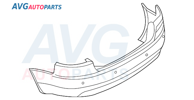 Бампер задний без отверстий парктроника Седан грунтованный