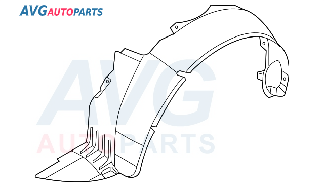 Защита арки колеса (подкрылок) передняя 04/08- правая