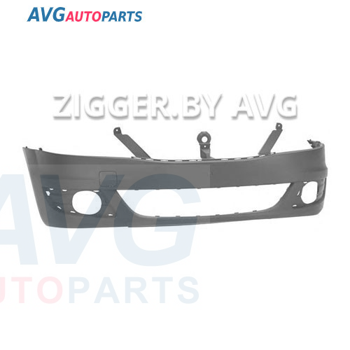 Бампер передний с отв. противотуманок (Logan/Logan MCV 10/08-) черный
