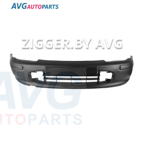 Бампер передний черный + отв.гал. 98-00