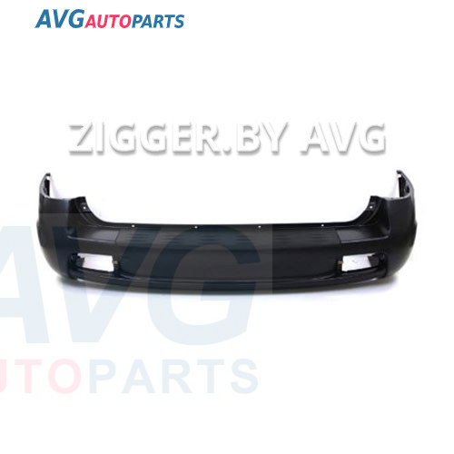 Бампер задний черный 01-06 + Тагаз (прямоугольный фонарь)