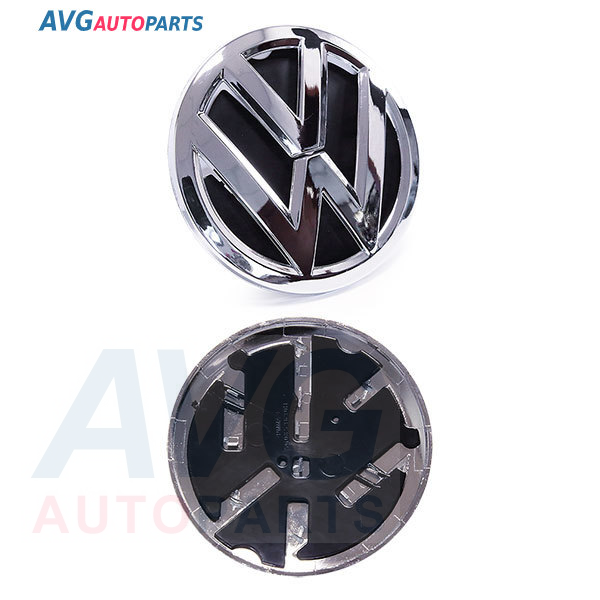 Эмблема VW CC 12-17/ EOS 11-16/ PASSAT 09-12/ PASSAT 11-15/ POLO 10-18/ GOLF6 09-14, в крышку багажника с черной подложкой 110мм