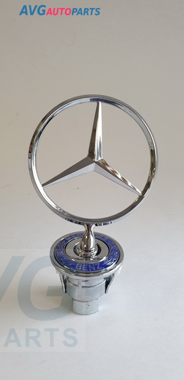 Значок на капот c надписью (прицел) Mercedes W124 93-, W202, 203, 204, 210, 211, 212, 220, 221