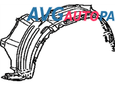 Защита арки колеса (подкрылок) передняя W/O Sport PKG 10/12- правая