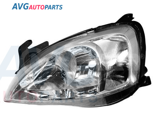 Фара электрическая без электрокорректора рифленый поворот Valeo type правая 00-02 TYC