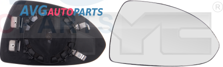 Зеркальный элемент с рамкой+подогрев ASPH 06-10 правый