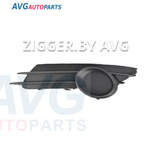 Бампер передний решетка без отв. противотуманки 07-10 левая
