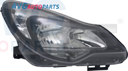 Фара электрорегулировка+корректор черный отражатель H7/H1 11-14 левая TYC