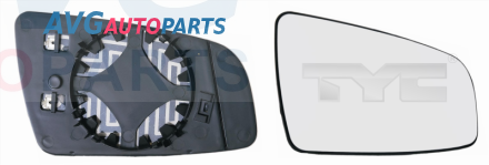 Зеркальный элемент с рамкой+подогрев 05-09 правый