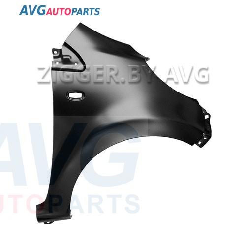 Крыло переднее с отв. повторителя правое =Peugeot 107 06/05-ON