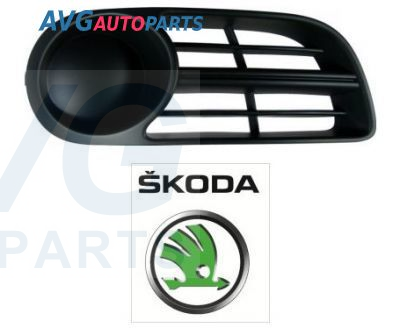 Бампер передний решетка без отв. п.тум. 04-06 правая