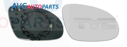 Зеркальный элемент с рамкой+подогрев = Passat05-/Superb06-/Jetta05- правое