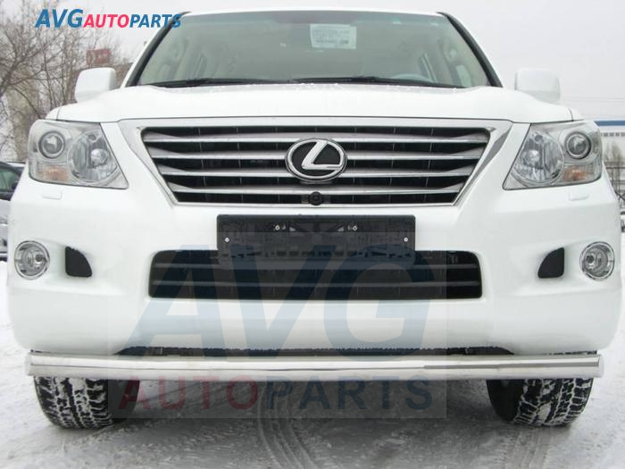 Защита переднего бампера Lexus LX570/Toyota Land Cruiser 200 (одиночная) d 70