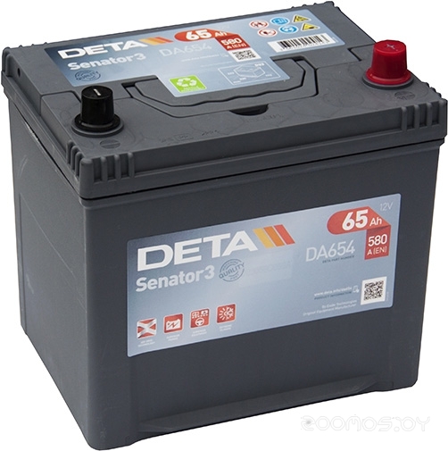 Автомобильный аккумулятор DETA Senator3 DA654 (65 А·ч)