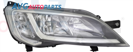 Фара электорегулировка+корректор хромированный отражатель 15- = Boxer/Ducato 01/15- правая TYC